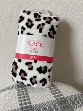 The Children's Place Leopard Spot Girls' Tights - White, Black, Brown